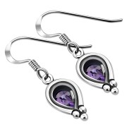 Amethyst Ethnic Style Earrings, e177